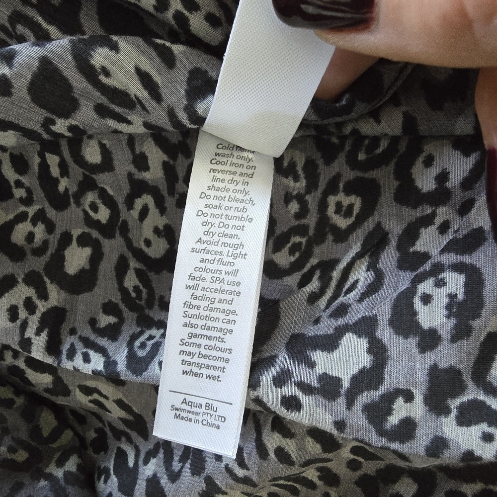 Aqua Blu Carter Resort Shirt Size M Cotton and Silk Blend - Picture 10 of 15
